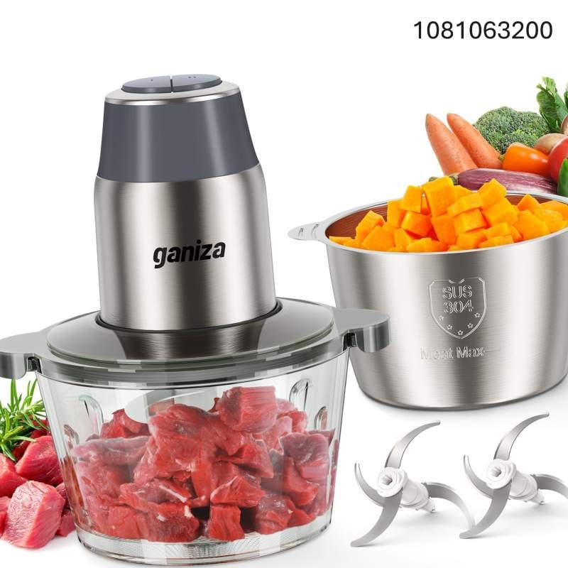 GANIZA Food Processors, Electric Food Chopper with Meat Grinder & Vegetable Chopper