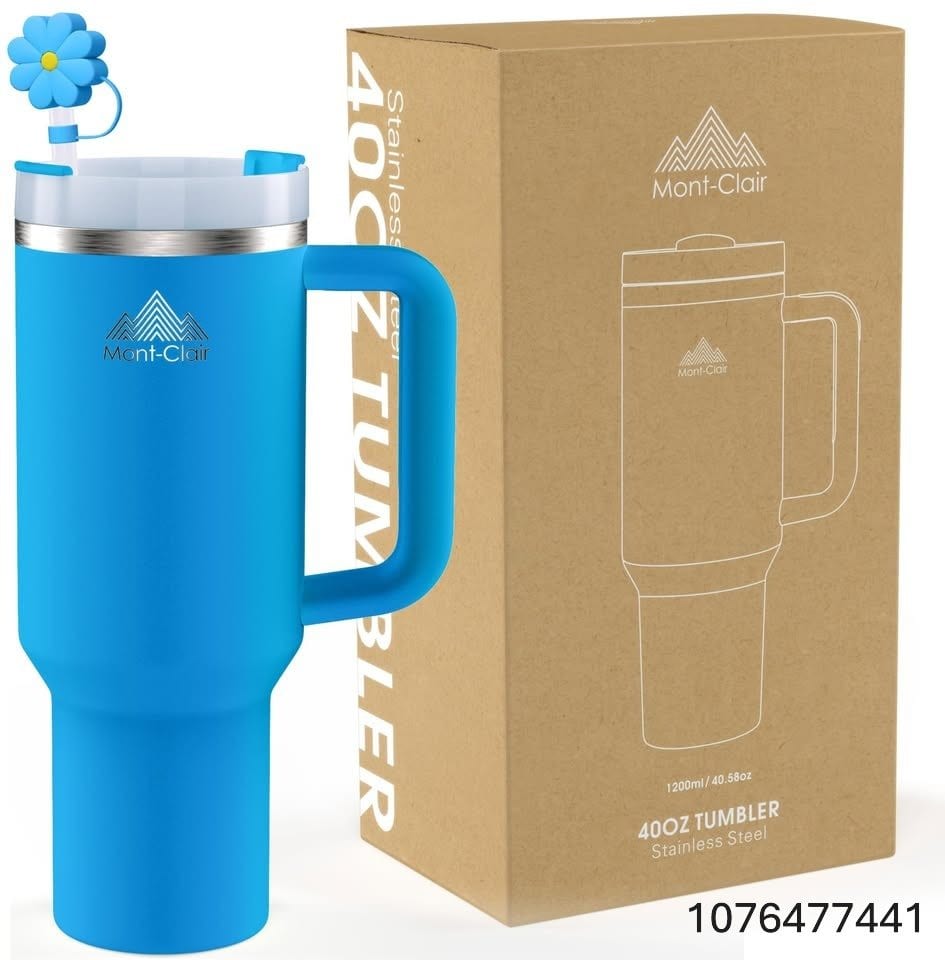 Mont-Clair 40oz Tumbler with Straw and Lid - Insulated Stainless Steel Travel Mug