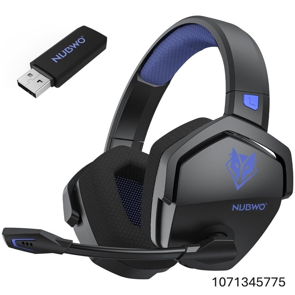 NUBWO Wireless Gaming Headset with Mic for Ps5 Ps4 PC, Zero Interference, 100-Hour Battery