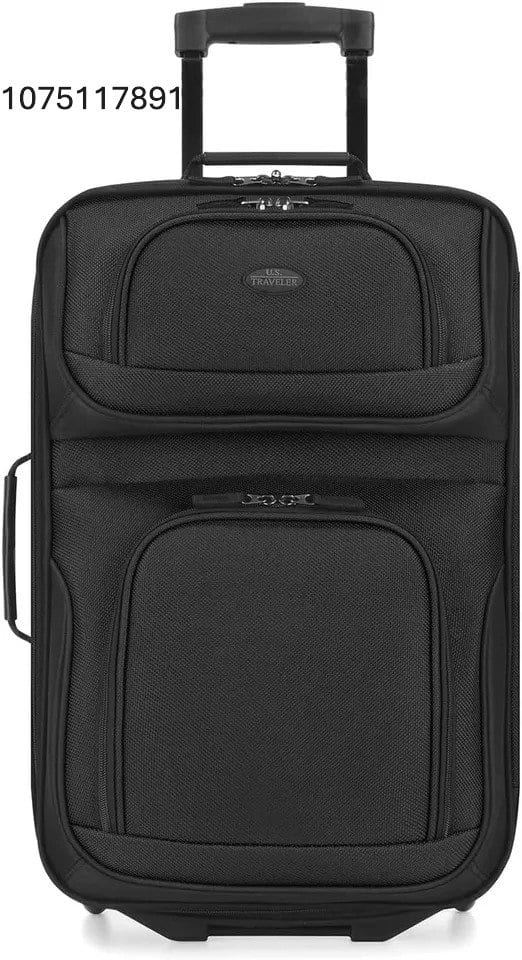 U.S. Traveler Rio Lightweight Softside Rolling Carry-on Suitcase, 2-Wheel Single