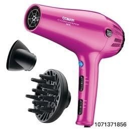 Conair Hair Dryer with Retractable Cord, 1875W Blow Dryer, 3 Heat Settings, 2 Speeds,