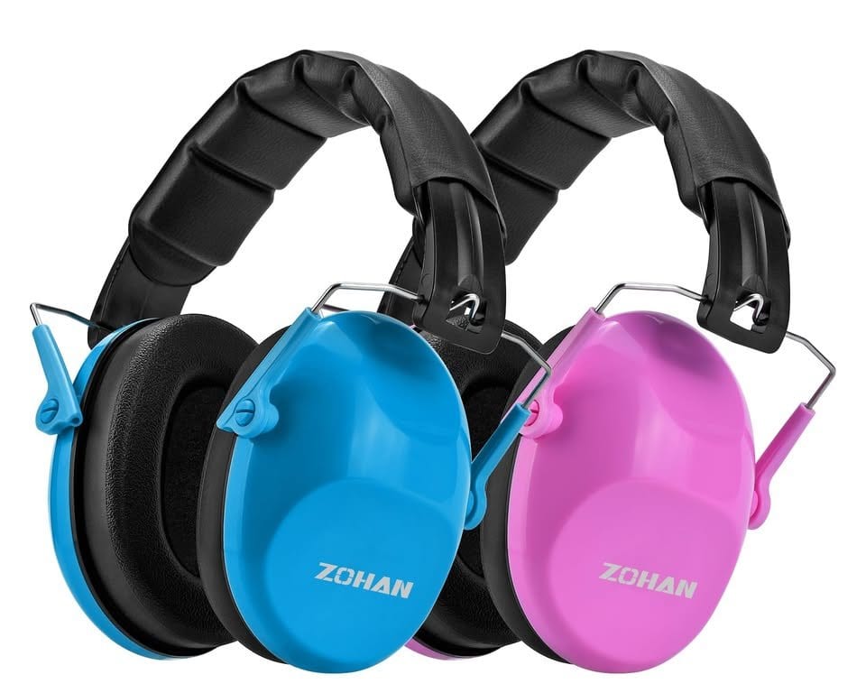 ZOHAN Kids Noise Cancelling Headphones - 25dB NRR Kids Ear Protection 2 Pack,