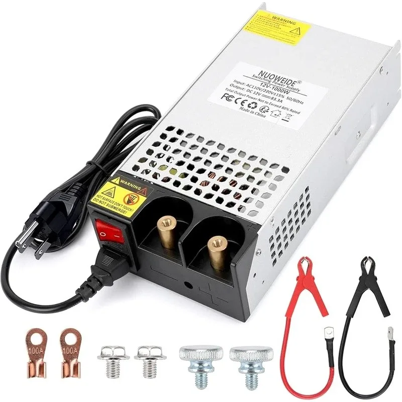 VIXKPIRR DC 12V 83.3A 1000W Power Supply Transformer Switch, AC 110V to DC 12V