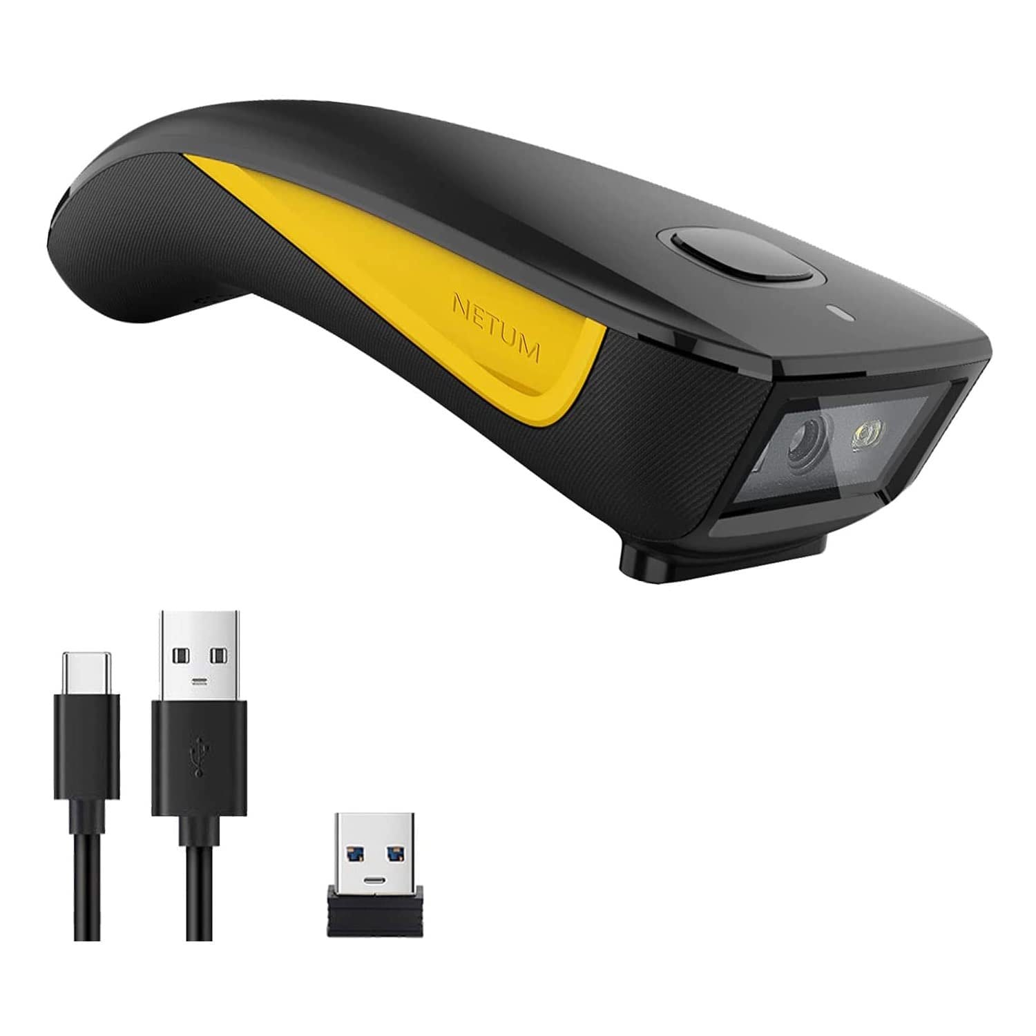 NETUM Mini Barcode Scanner Bluetooth Compatible, Small Portable USB Bar Code Scanner for Inventory