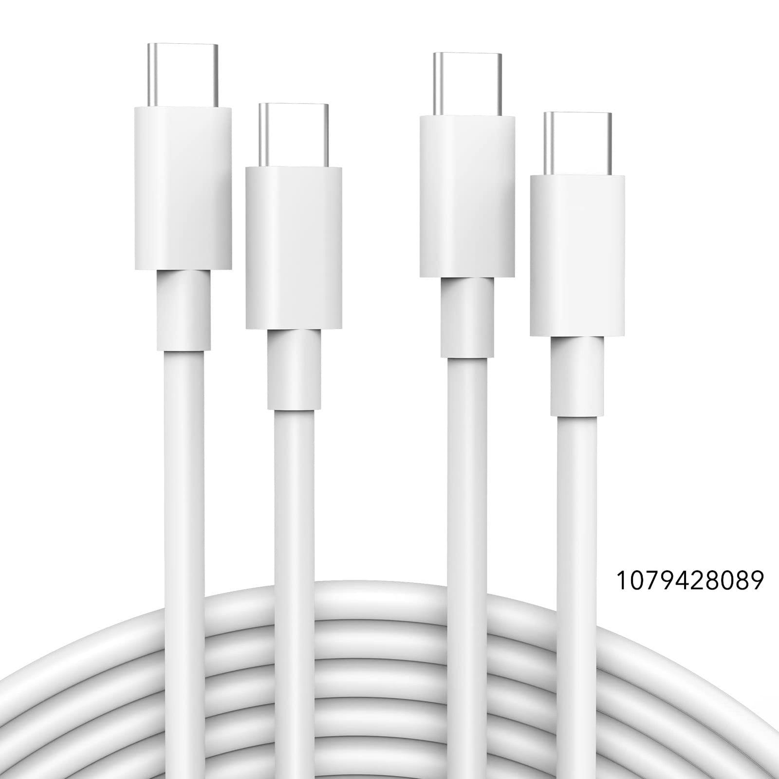USB C to USB C Cable (2-Pack, 6.6ft) for MacBook Air/Pro Charger, iPad Pro 12.9/11 inch, iPad Air 5/4