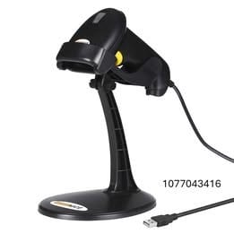 WoneNice Barcode Scanner USB Laser Wired Handheld Bar Code Scanner Reader with Stand,