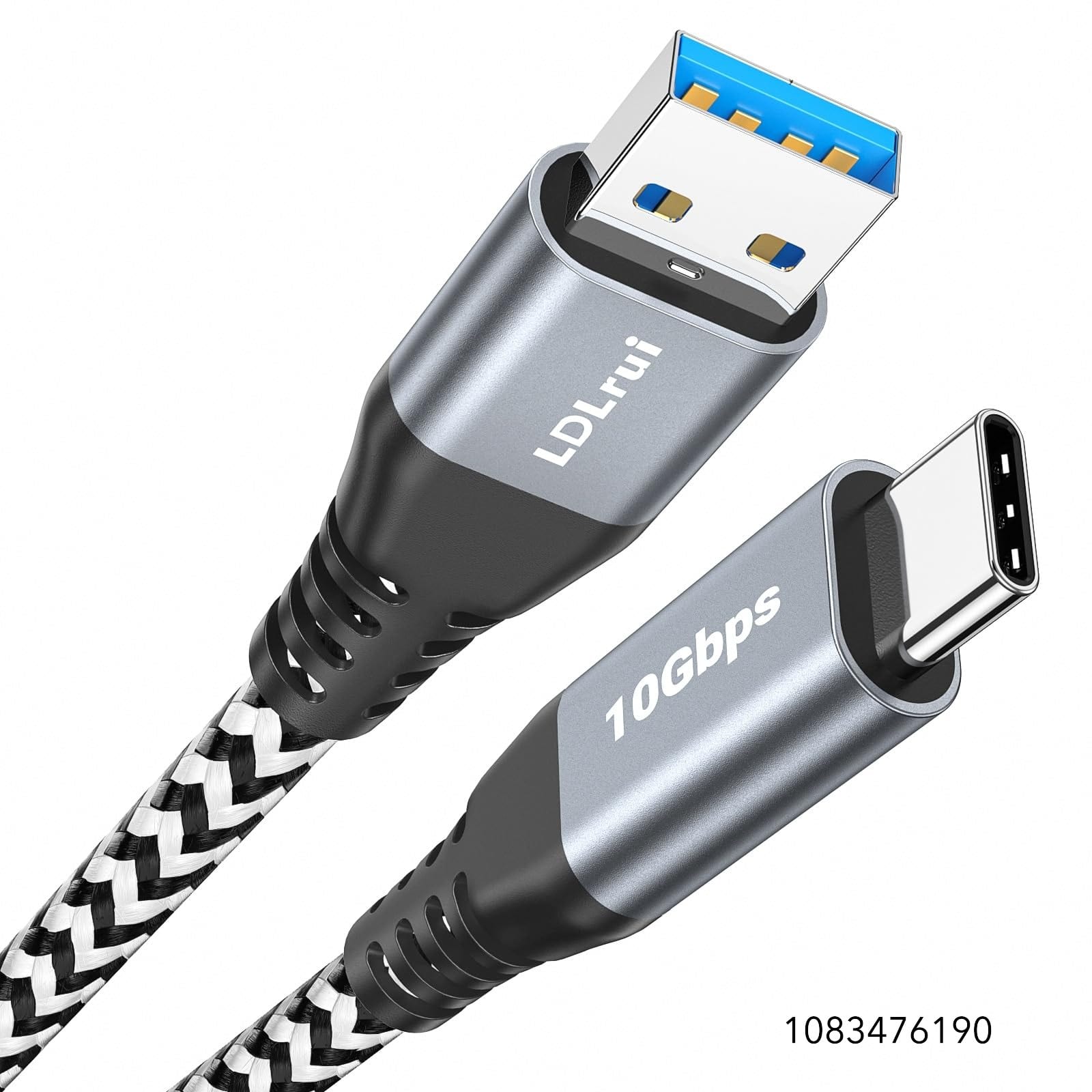 LDLrui USB A to USB C 3.1 Gen 2 Cable, Type C 3A Fast Charge & 10Gbps Data Sync Cable