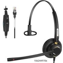 Arama Corded Telephone Headset Mono w/Noise Canceling