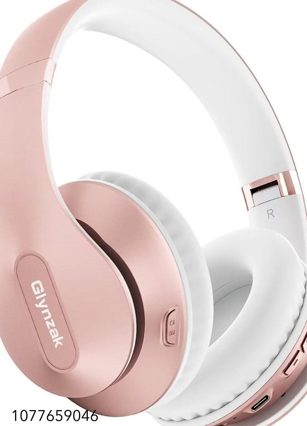 Glynzak Wireless Bluetooth Headphones Over Ear 65H Playtime HiFi Stereo Headset with Microphone