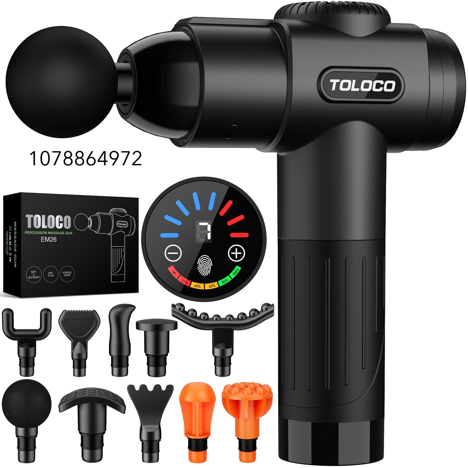 TOLOCO Massage Gun, Deep Tissue Back Massage for Athletes