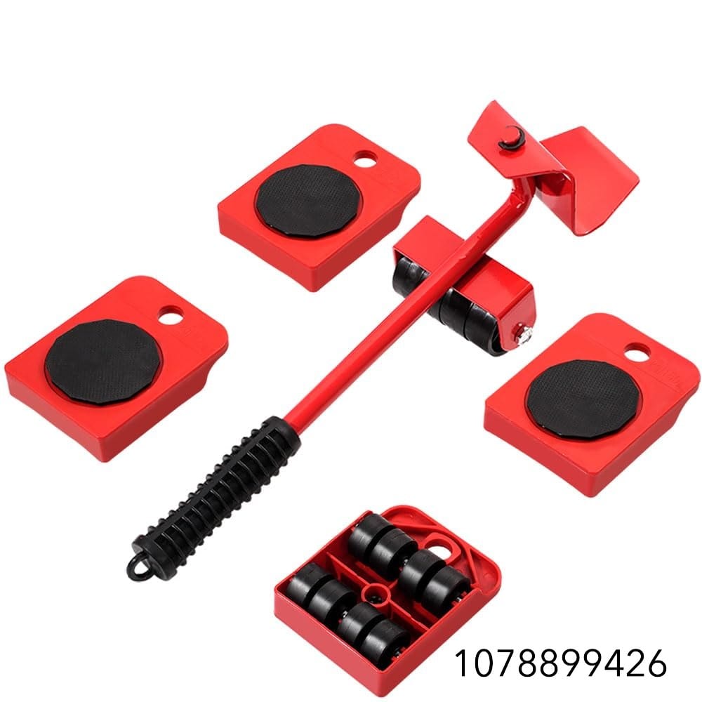 vivicreate Furniture Lifter Mover Tool Set with Wheels, Red