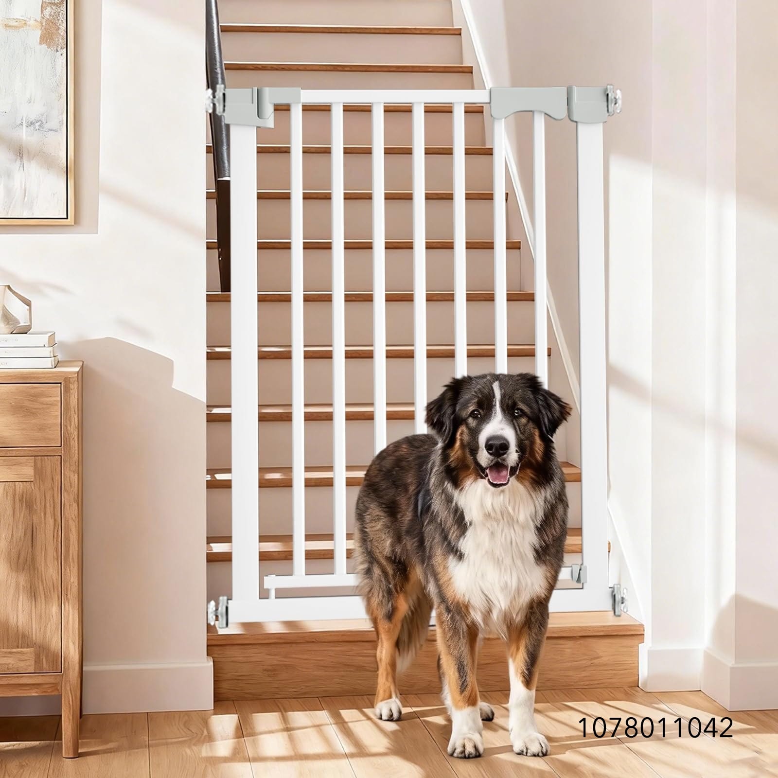 Amibud 41'' Extra Tall Baby Gate for Large Dogs Pets Indoor No Jumping Over