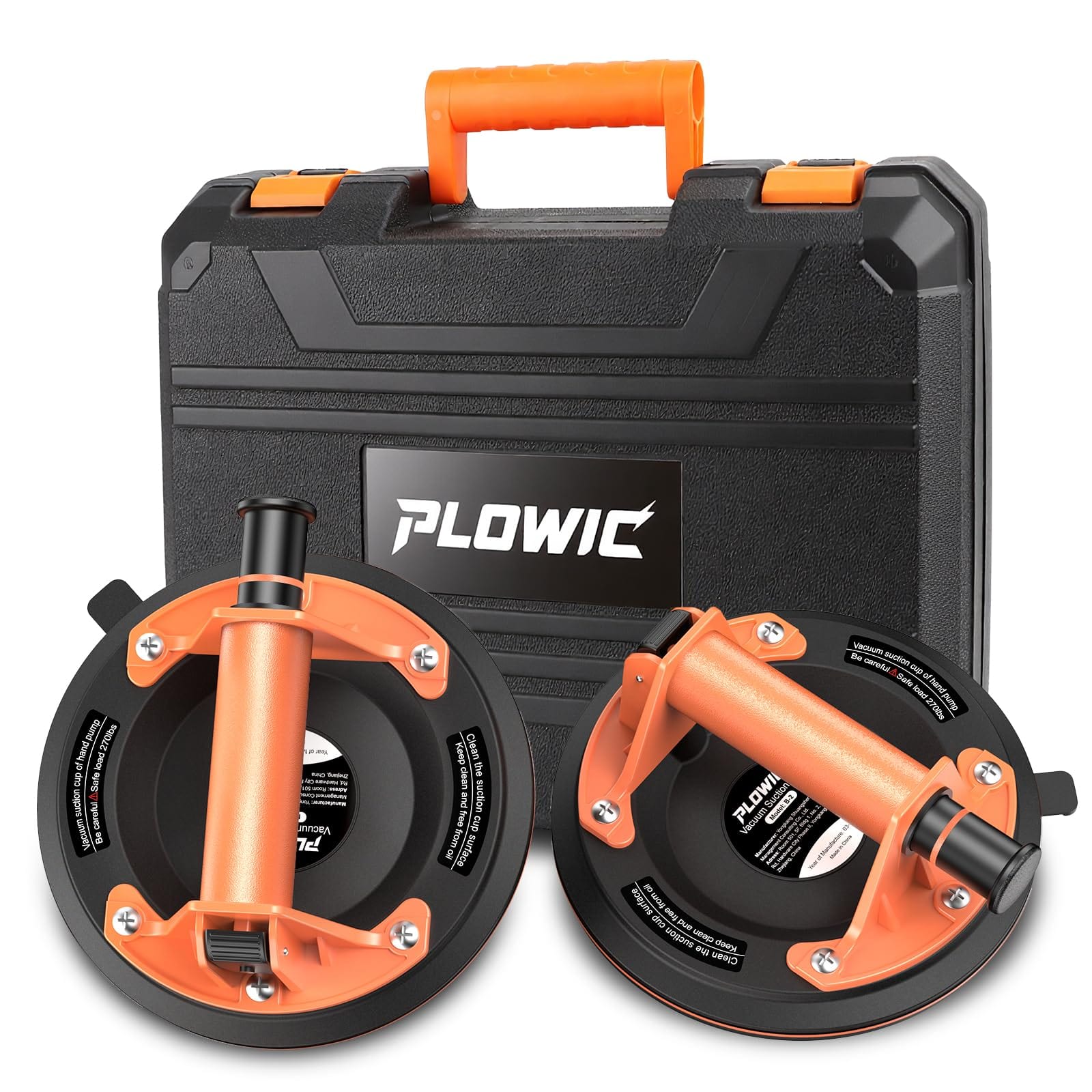 PLOWIC 8-Inch Heavy Duty Suction Cups (2 Pack)