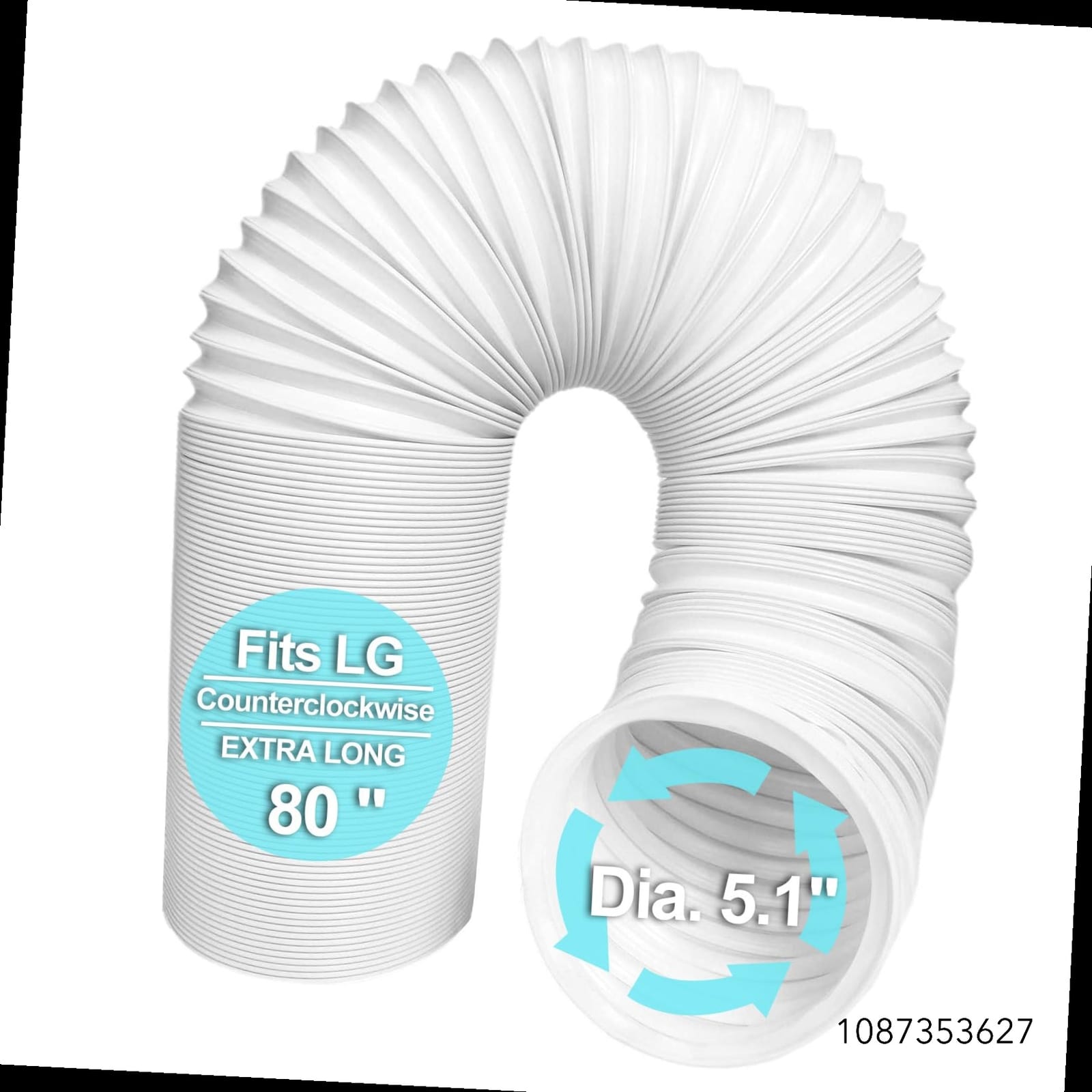 Qualward Portable Air Conditioner Hose 5.1" Anti-Clockwise