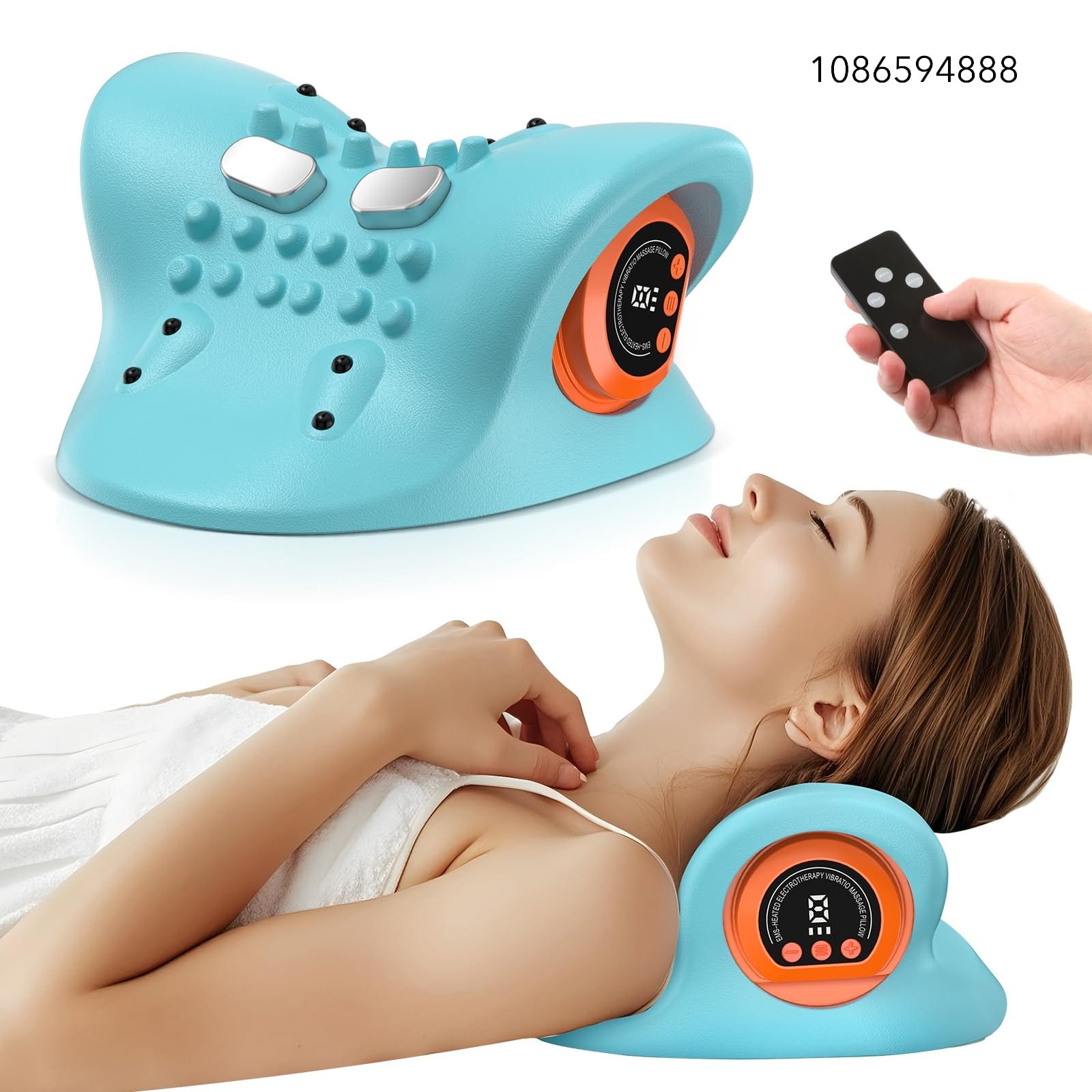 Smedz Neck Massager with Heat - Royal Blue