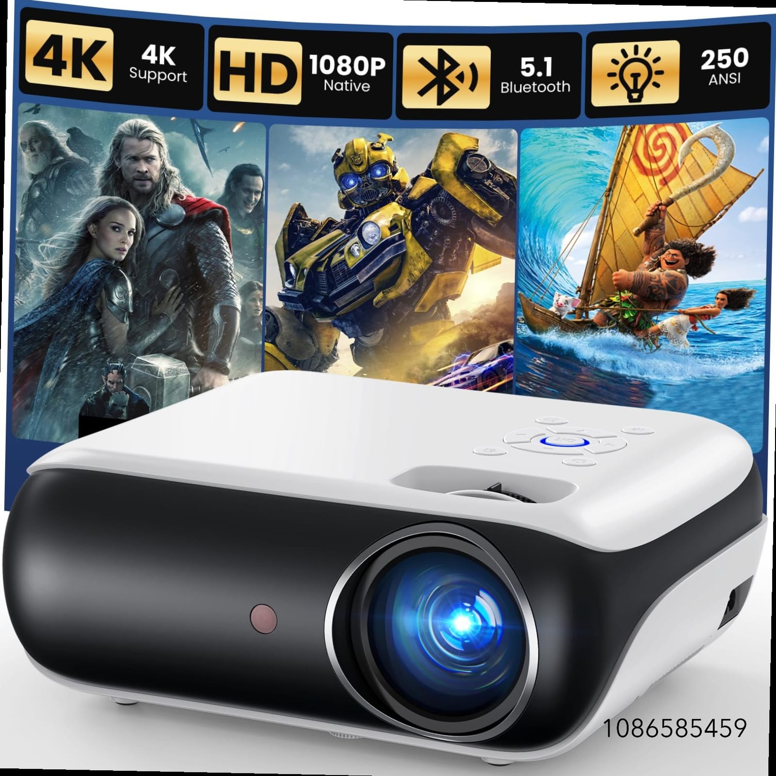 HAPPRUN H1 Native 1080P Portable Projector
