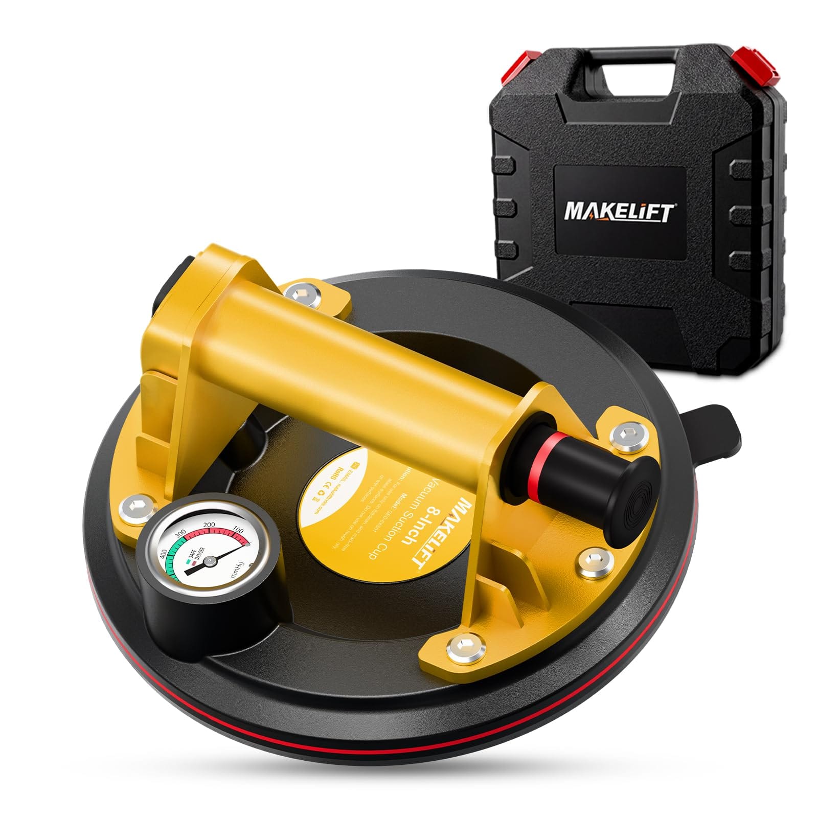 MAKELIFT 8" Suction Cup Lifter - 130KG (285 lbs) Max Load