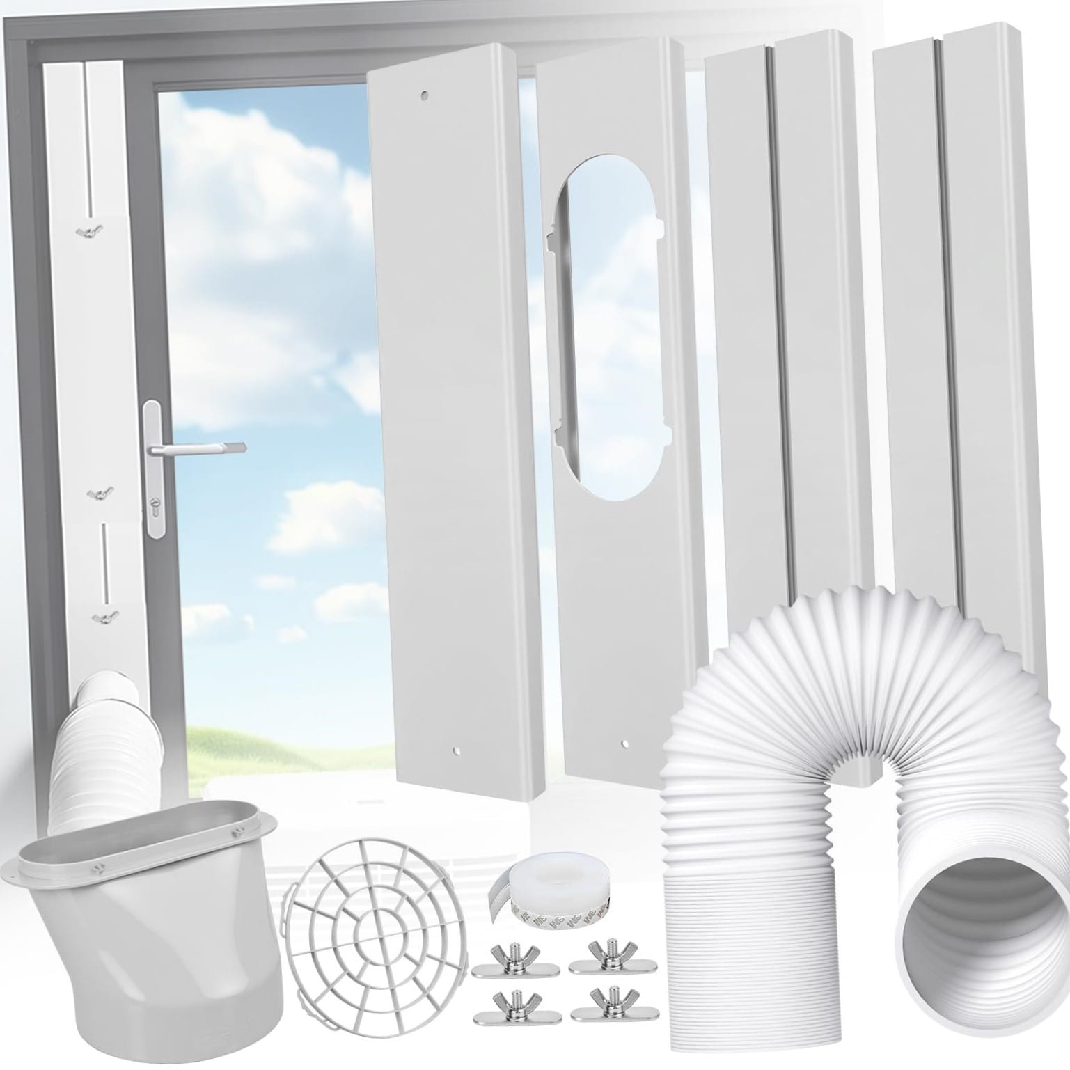 cocobeen Portable Air Conditioner Window Kit - Adjustable Universal Window Seal AC Vent Kit
