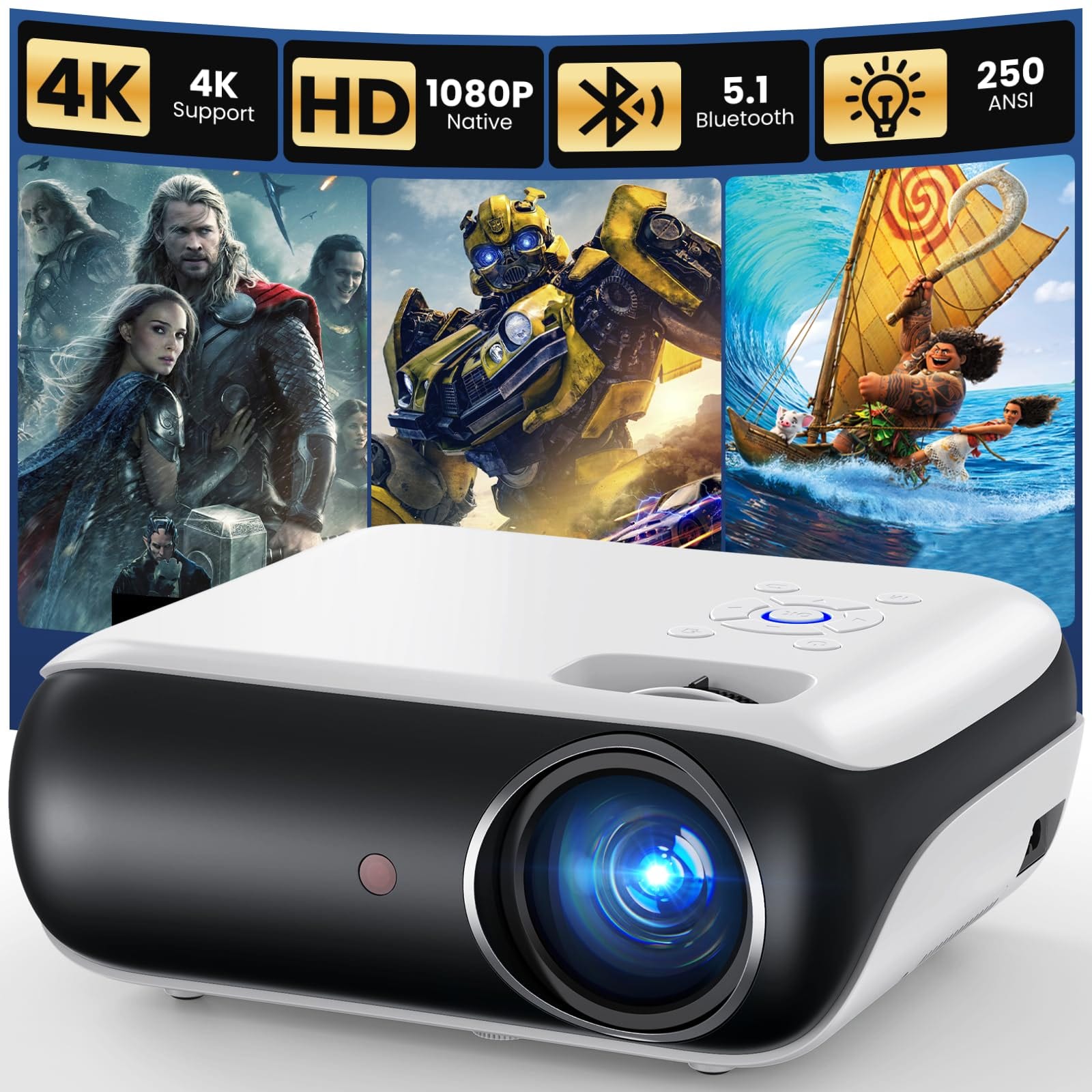HAPPRUN H1 Native 1080P Mini Projector
