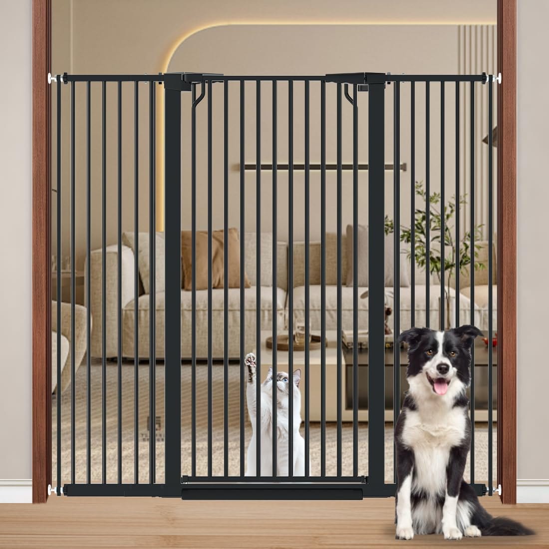 51.1 inches tall Fairy Baby Extra Tall Pet Gate - Black