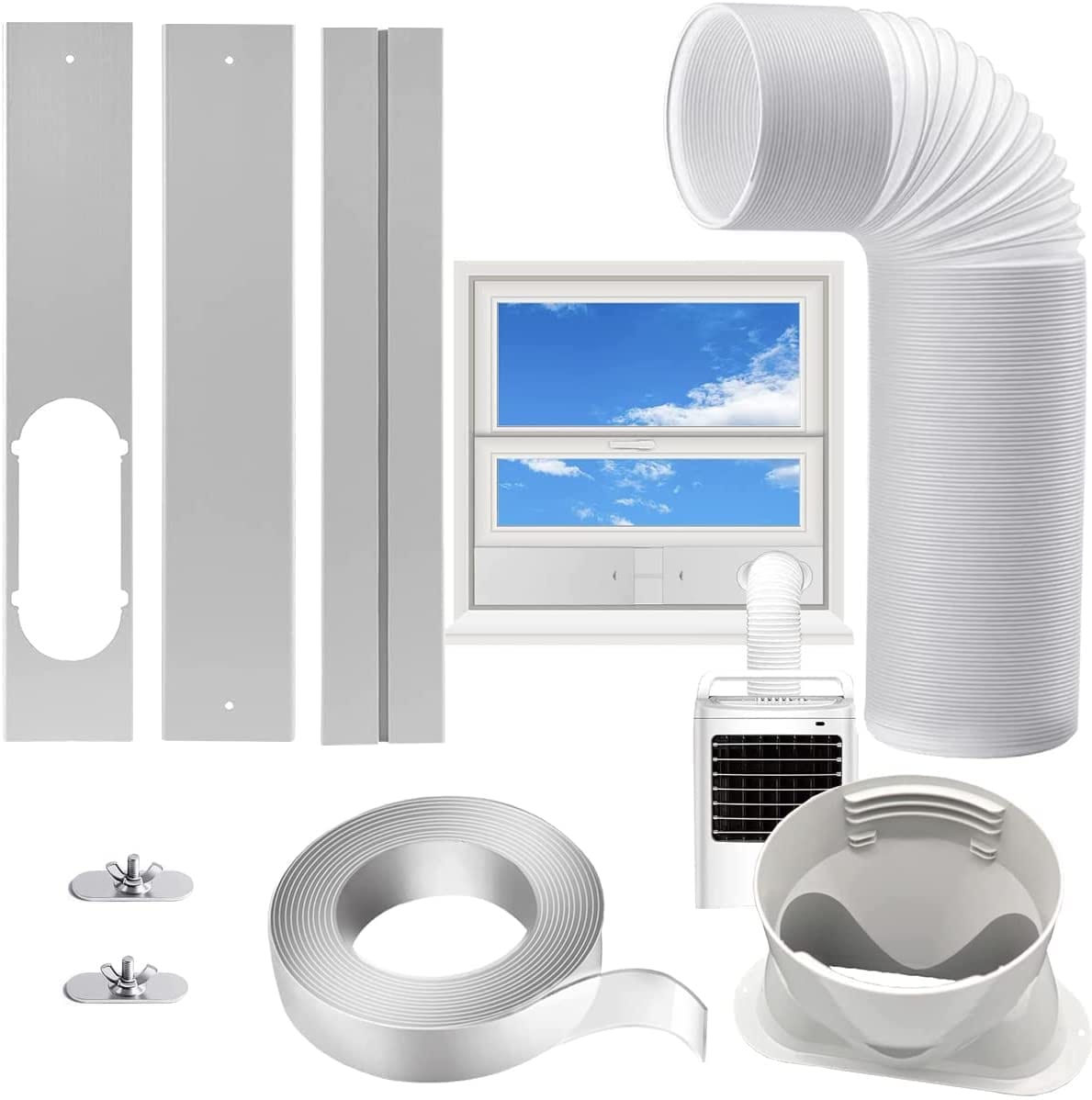 Portable AC Window Kit with 5.1” Exhaust Hose