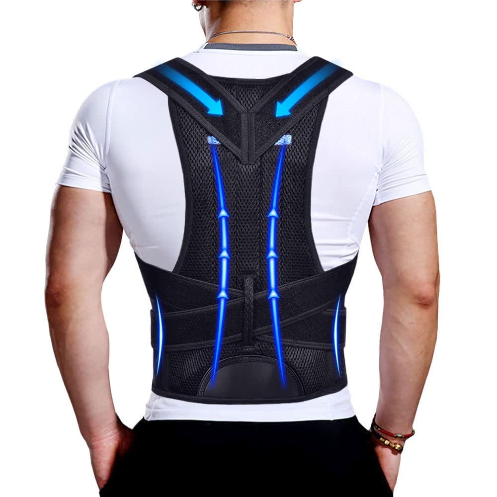 BraceTop, Back Brace - Black, Size L