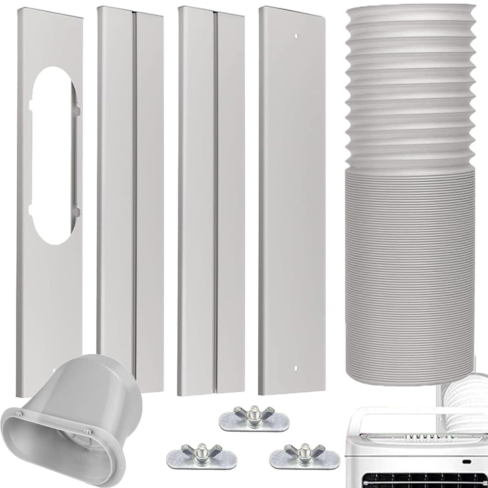 Nihoney Portable Air Conditioner Window Vent Kit - 59 Inch Adjustable