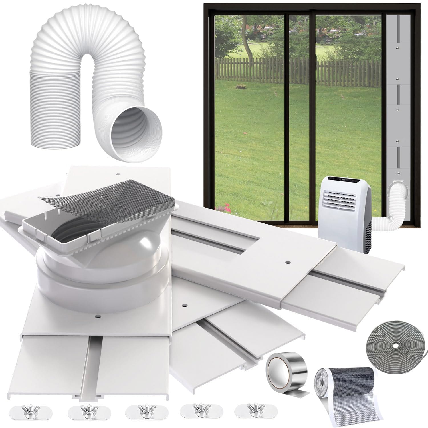 Gulrear 95" Sliding Door AC Vent Kit with ? 5.1" Hose