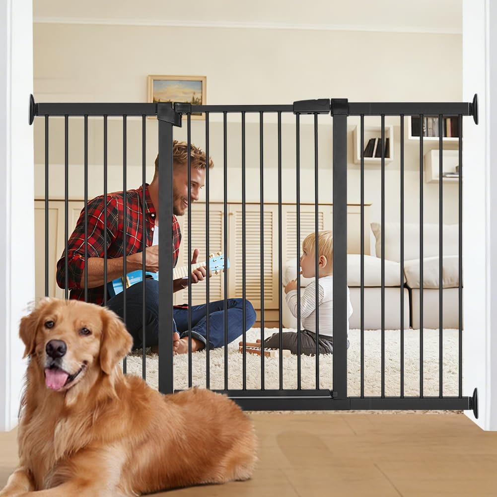 60.2"-65.7" Extra Wide Baby Gate for Doorways Hallways, 30 in Tall