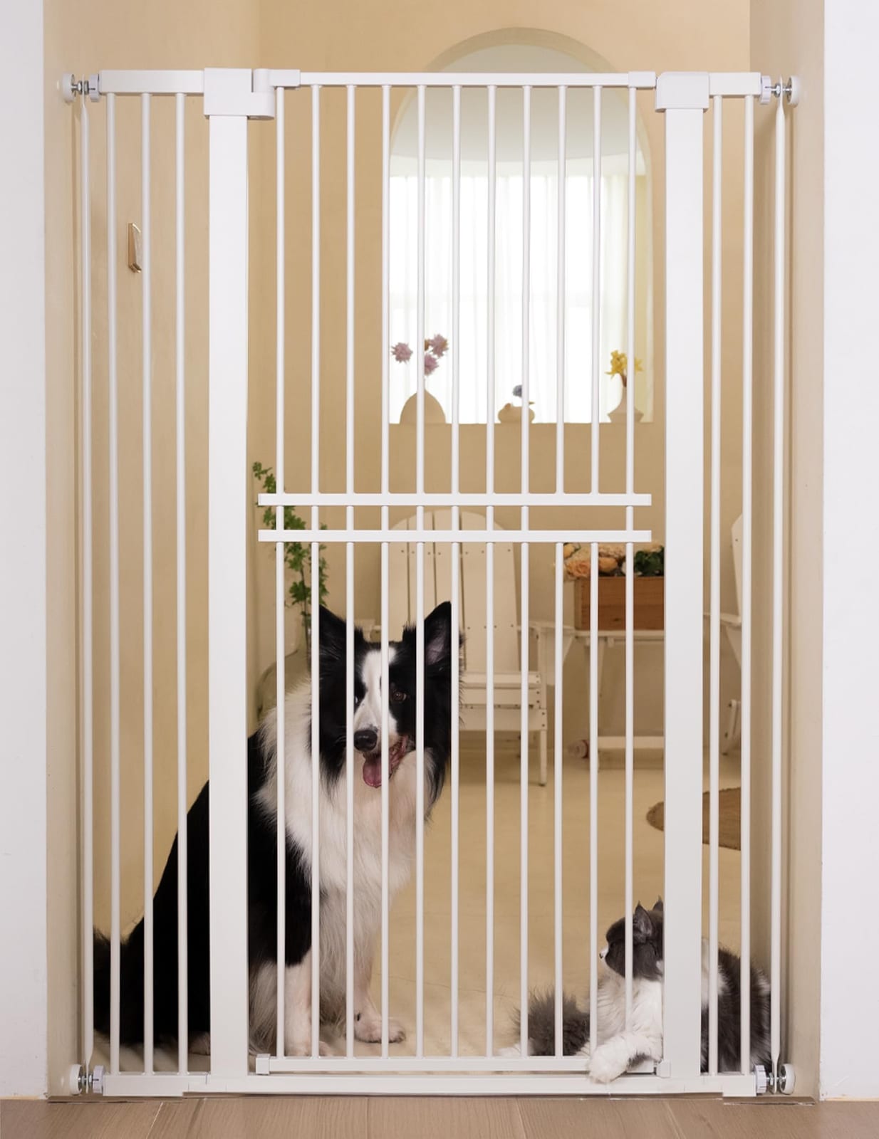 Pawblems 55" Extra Tall Pet Gate, White