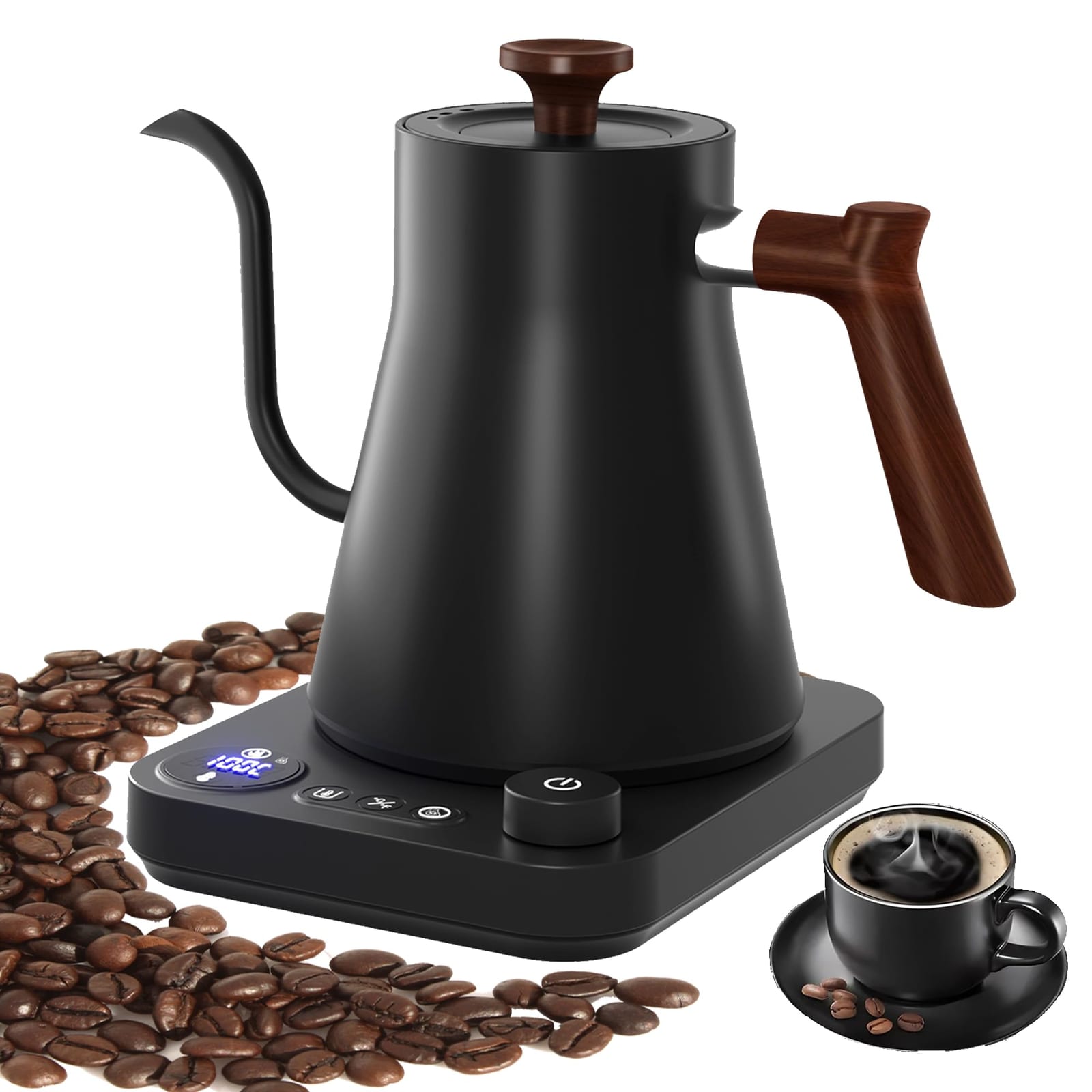 RHD Gooseneck Electric Kettle with Temperature Control LCD Display