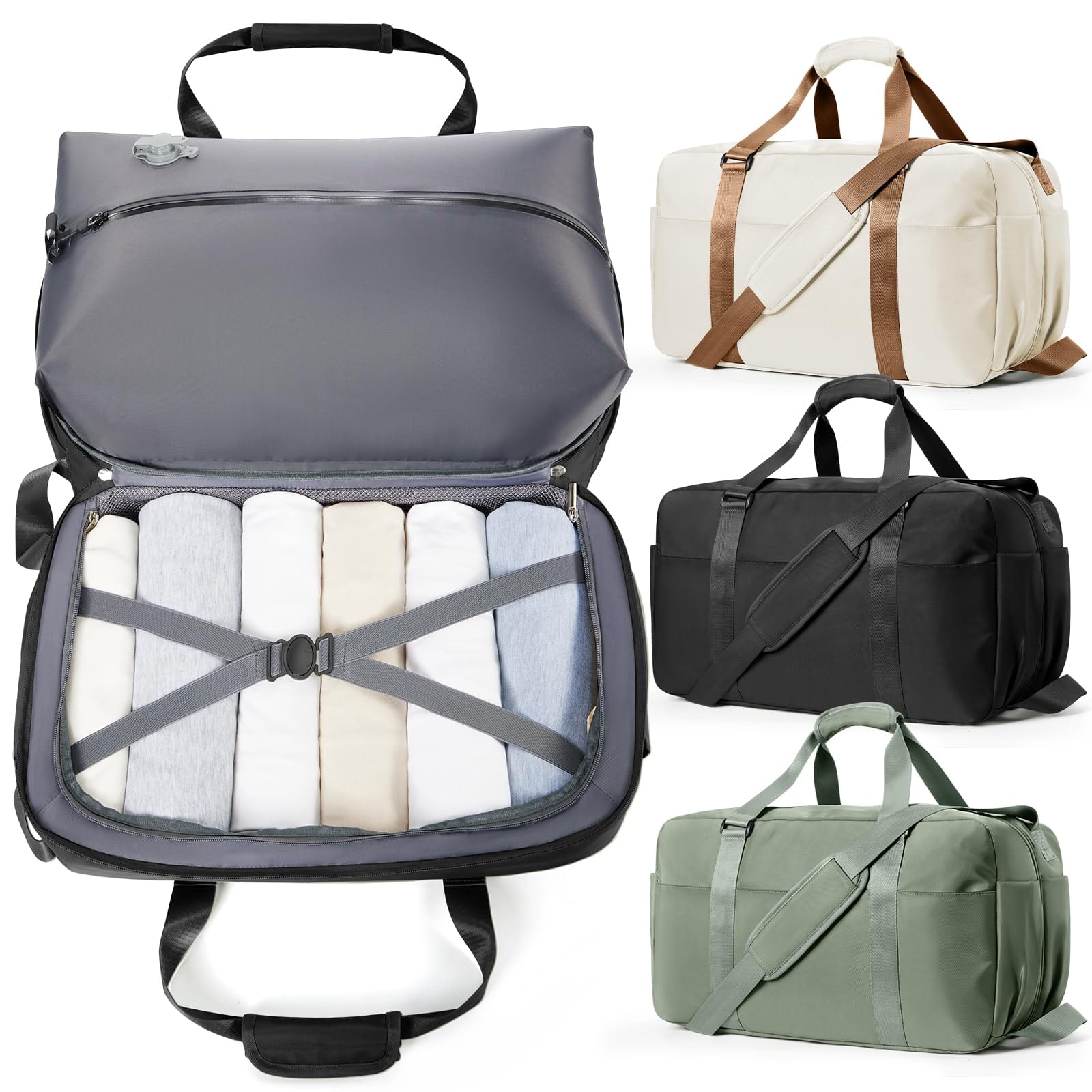 Large Vacuum Travel Bag with Air Pump, Seal Compression Personal Item Carry on Bags