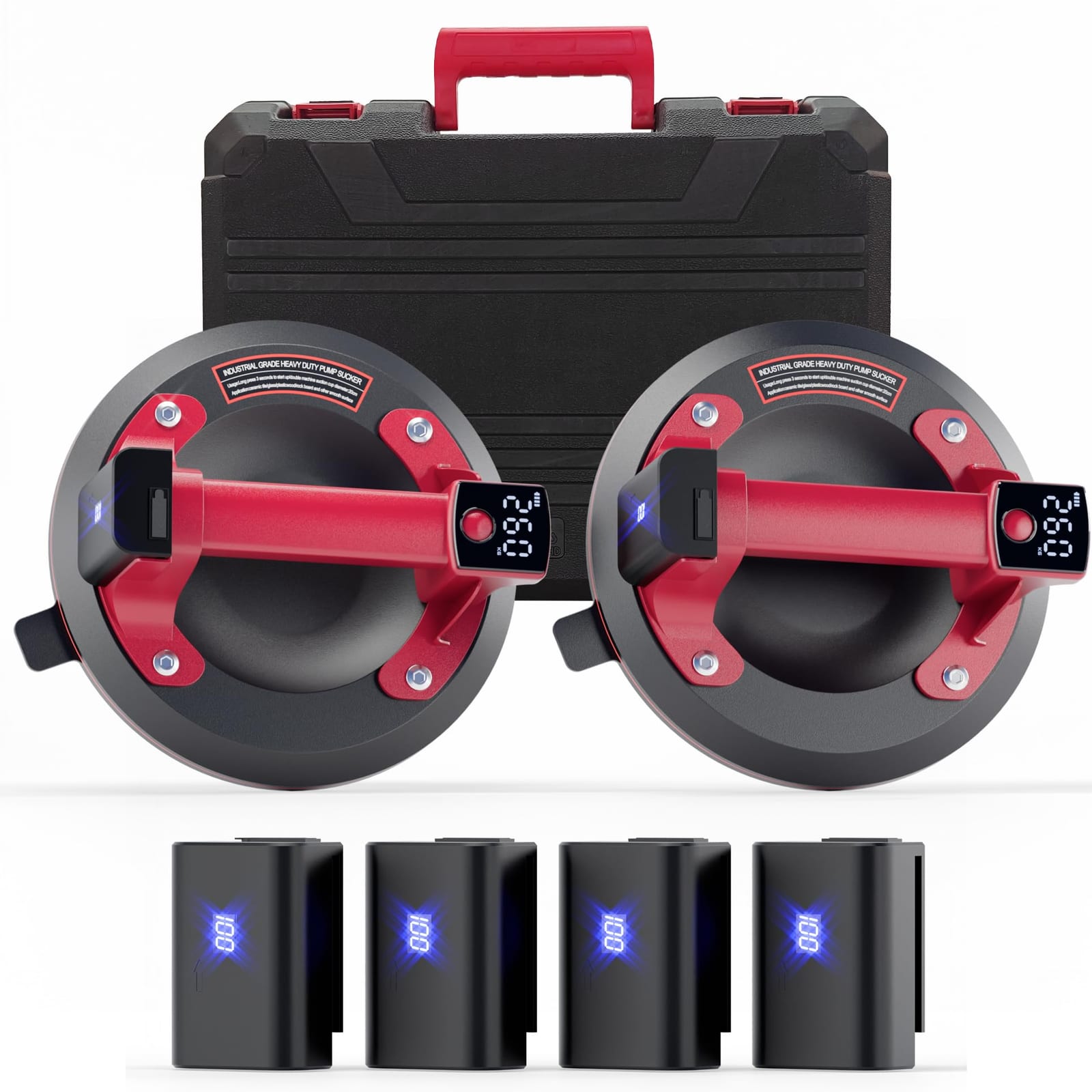 Derro Electric Vacuum Suction Cup Lifter, 660lbs Capacity, Digital Display