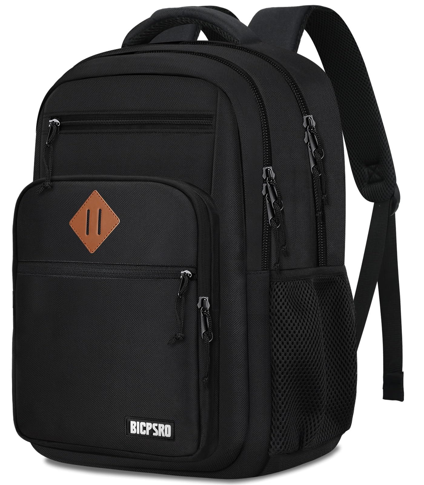 Backpack for Boys Girls Teens, Black Backpack for Men Women, 15.6