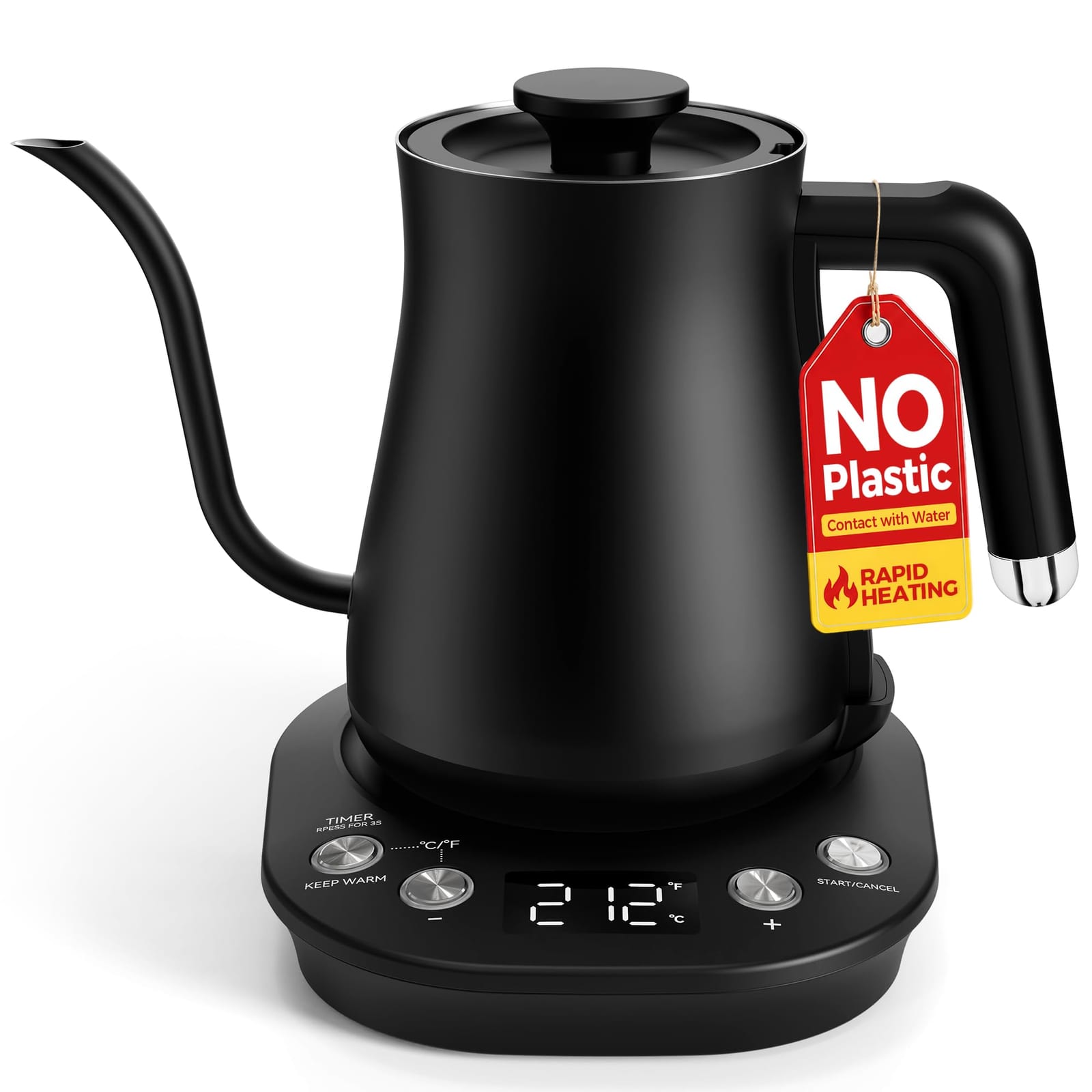 Mooye Gooseneck Electric Kettle with ±1? Temperature Control,0.8L