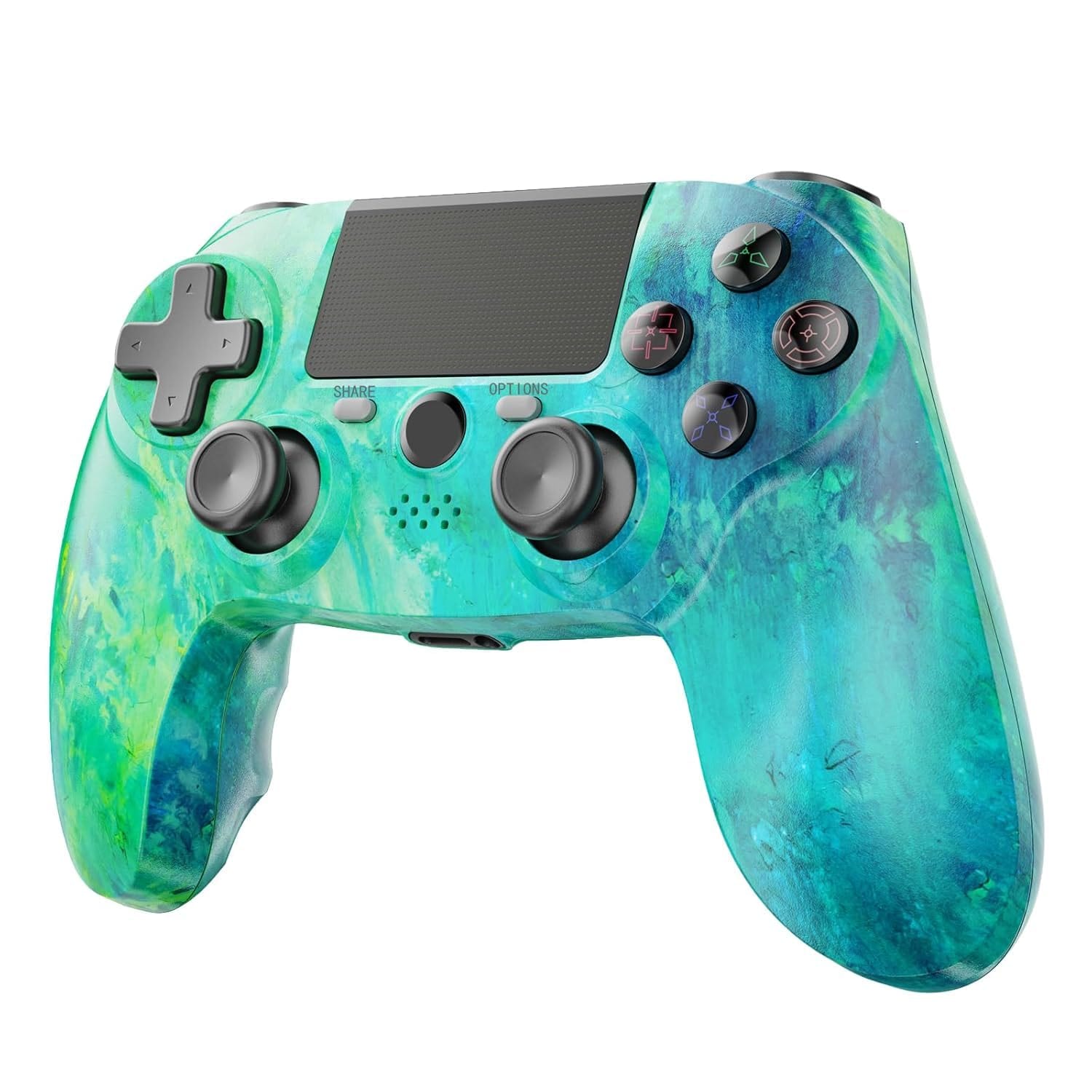 citnh Wireless Controller for PS-4, Aurora Green